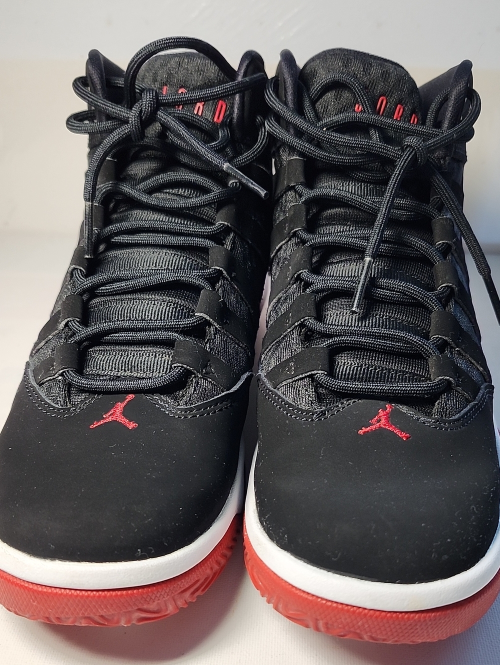 Jordan Air  Men's Black and Red Basketball Sneakers